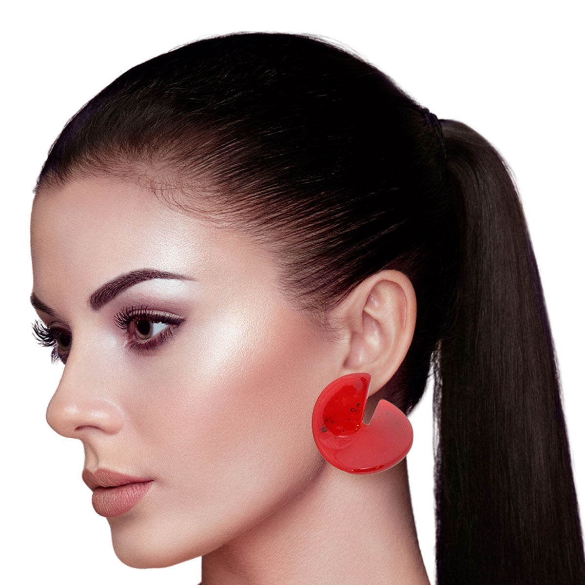 Statement Burgundy Twisted Earrings – Trendy Fashion Jewelry