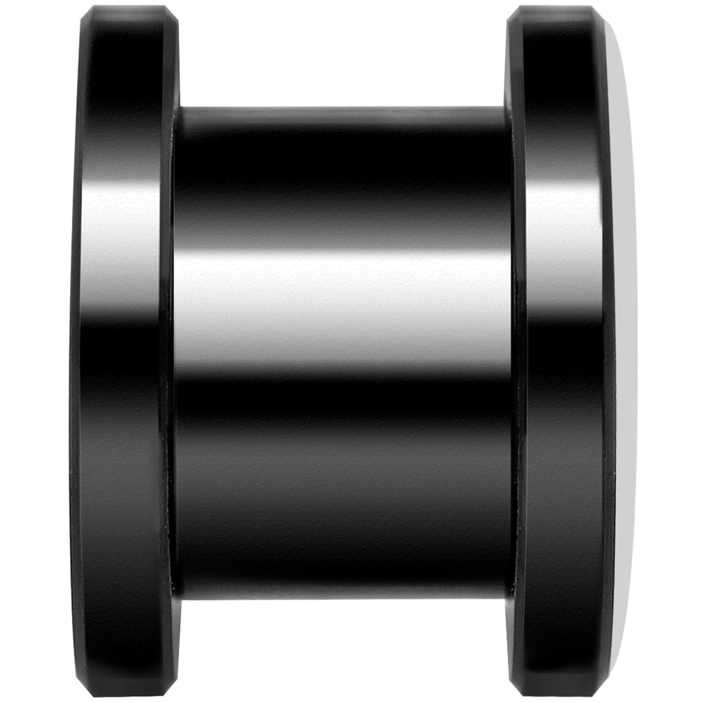 Blue Orange Tribal Print Black Anodized Screw Fit Plug Set 00G