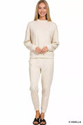 I am a Fashion Junky Scuba Mock Neck Sweatshirt and Joggers Set