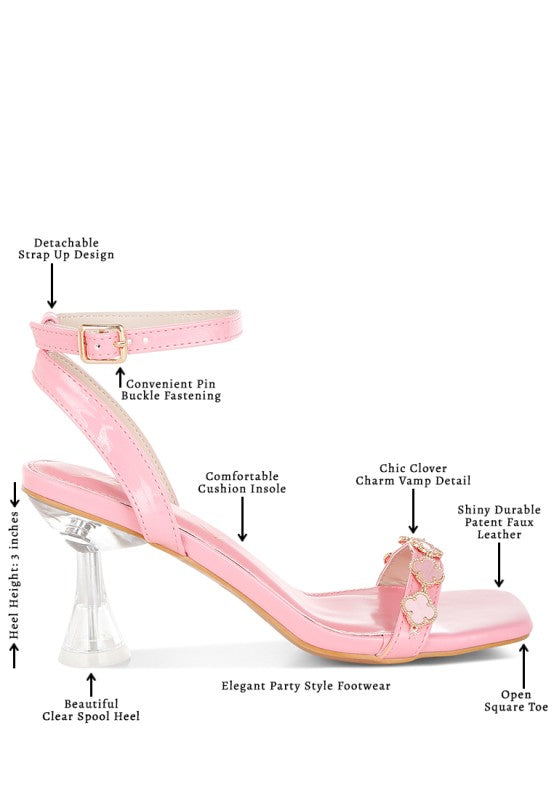 Ebina Charm Detail Spool Heels