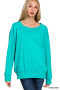 Fleece Boat Neck Sweatshirt