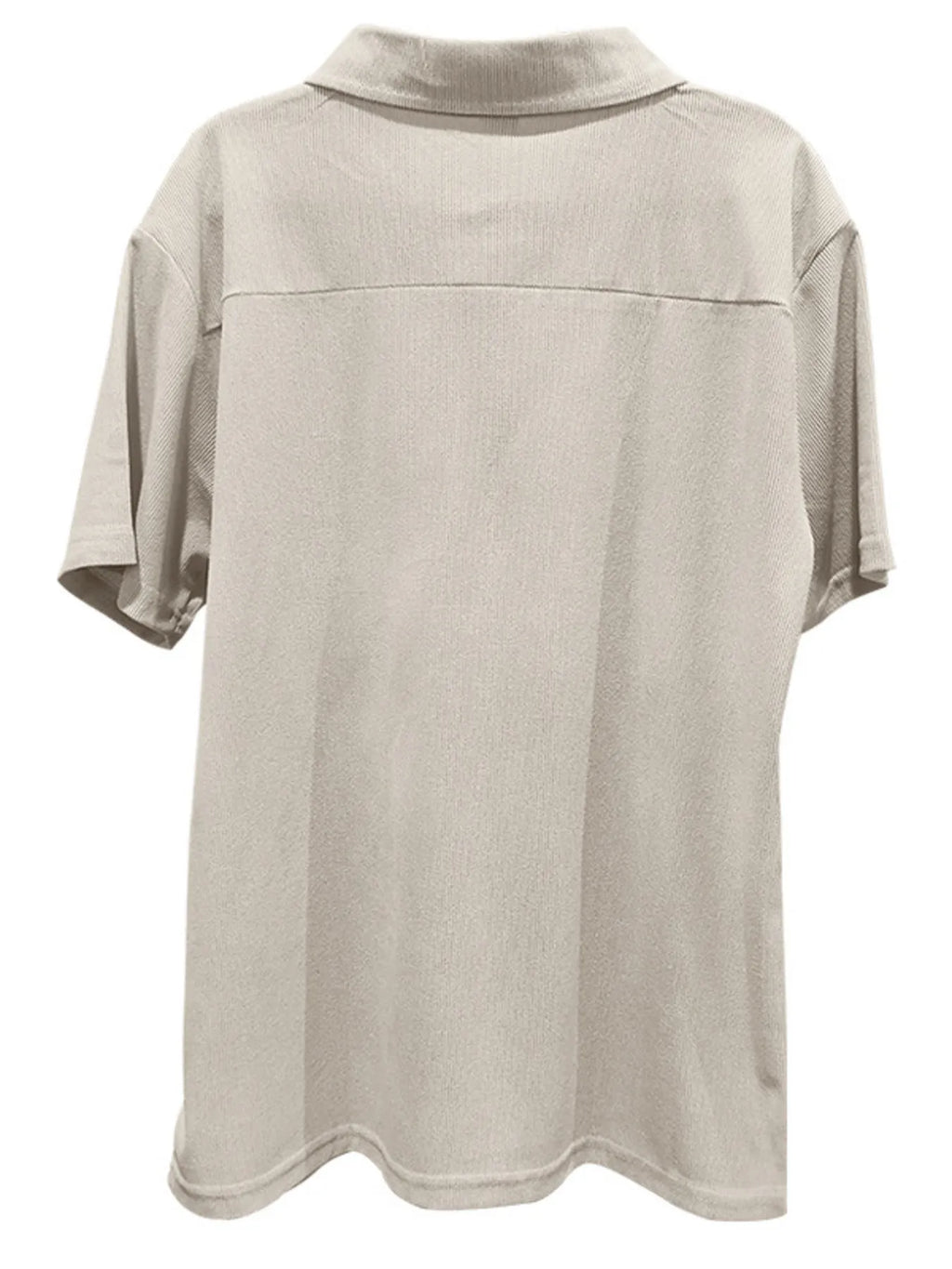 Men's Full Size Quarter Zip Short Sleeve Polo and Pants Set Plus Size