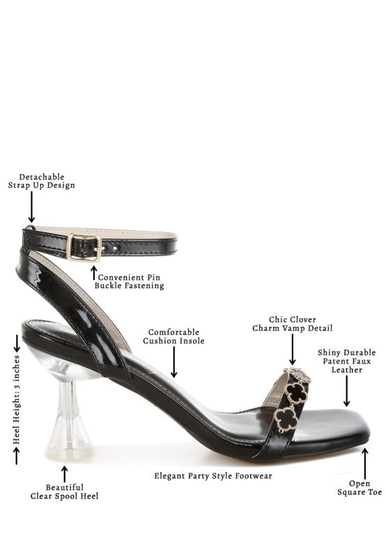 Ebina Charm Detail Spool Heels