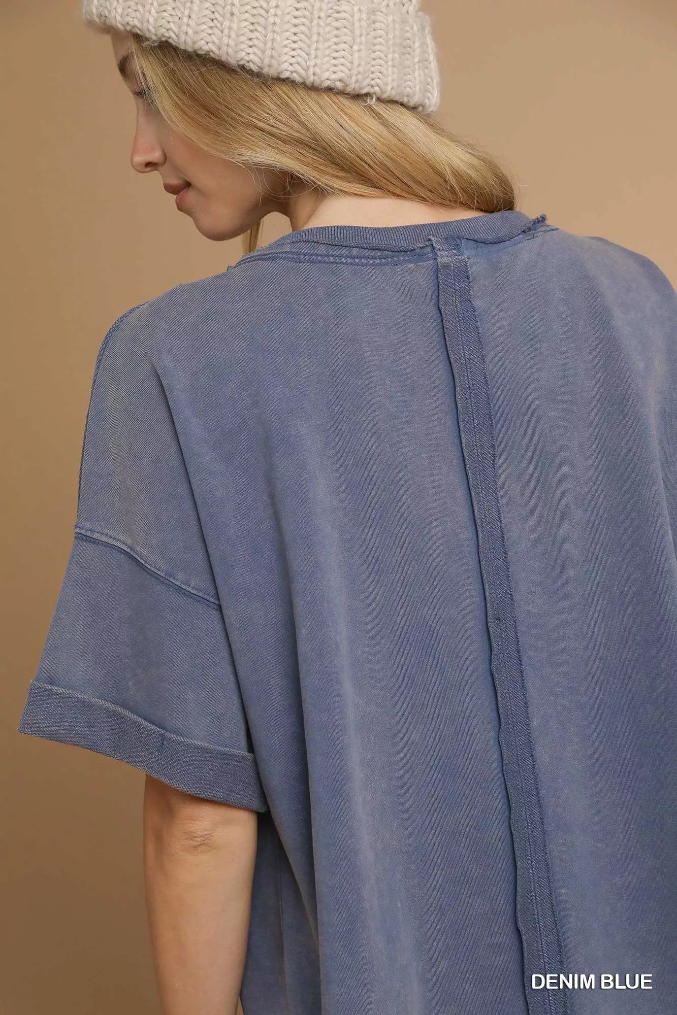 Mineral Wash Round Neck Top
