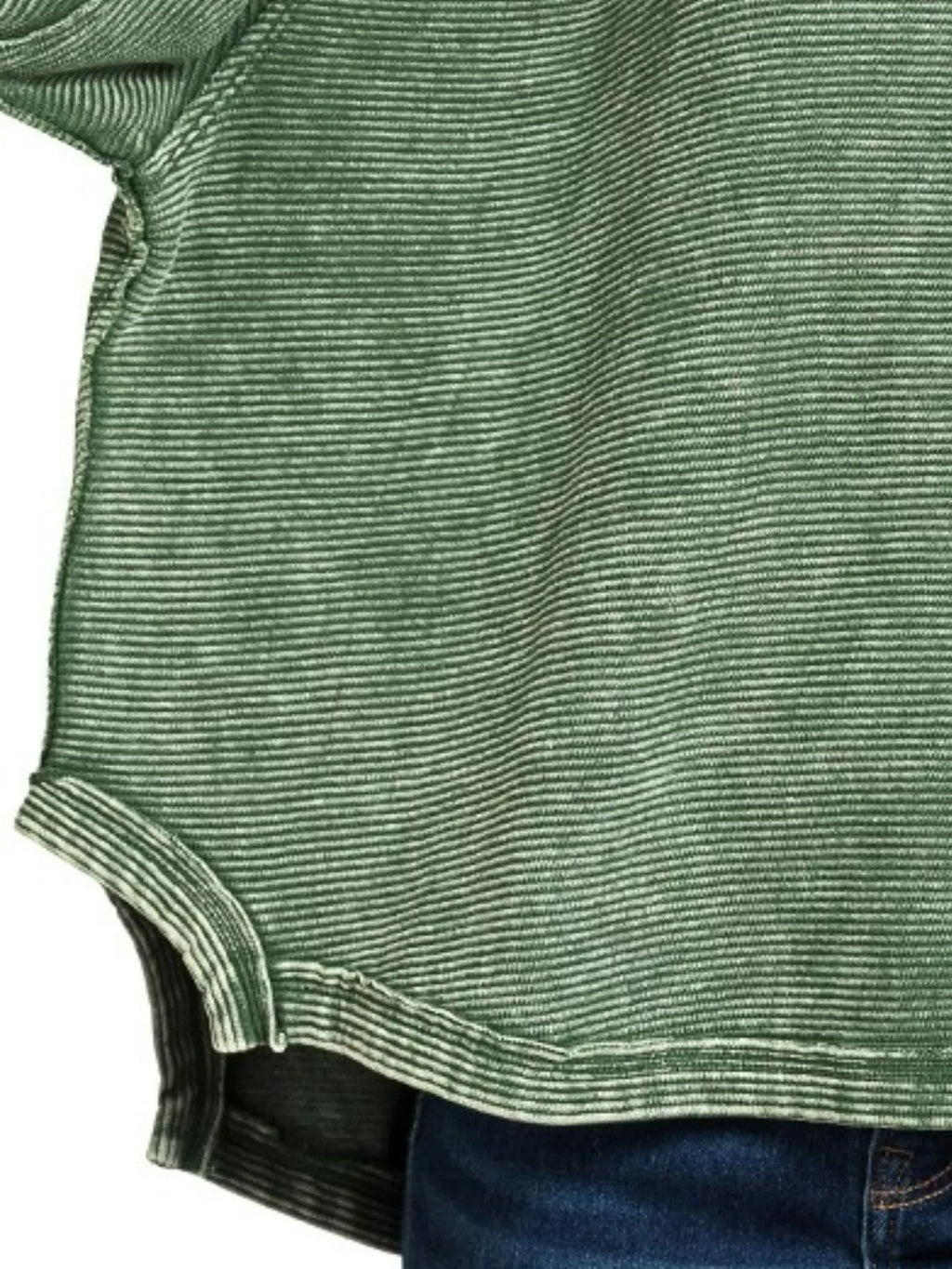 Acid Washed Exposed-Seam Sweatshirt