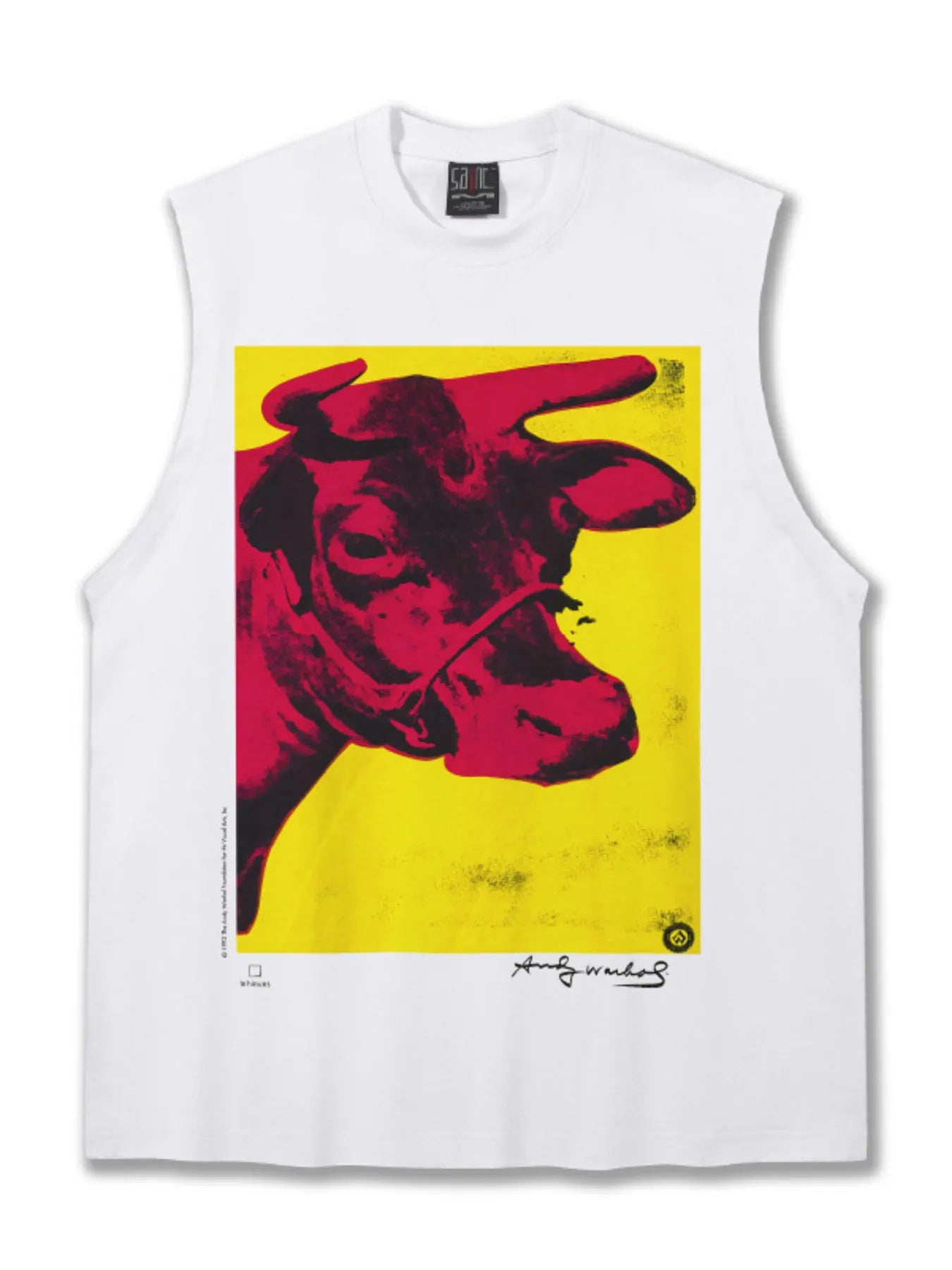 Men's Cow Graphic Round Neck Tank