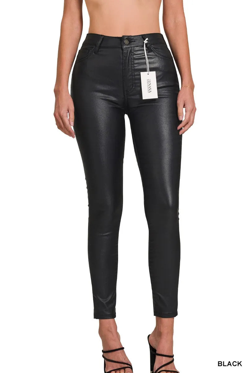 Faux Leather Stretch Skinny Pants