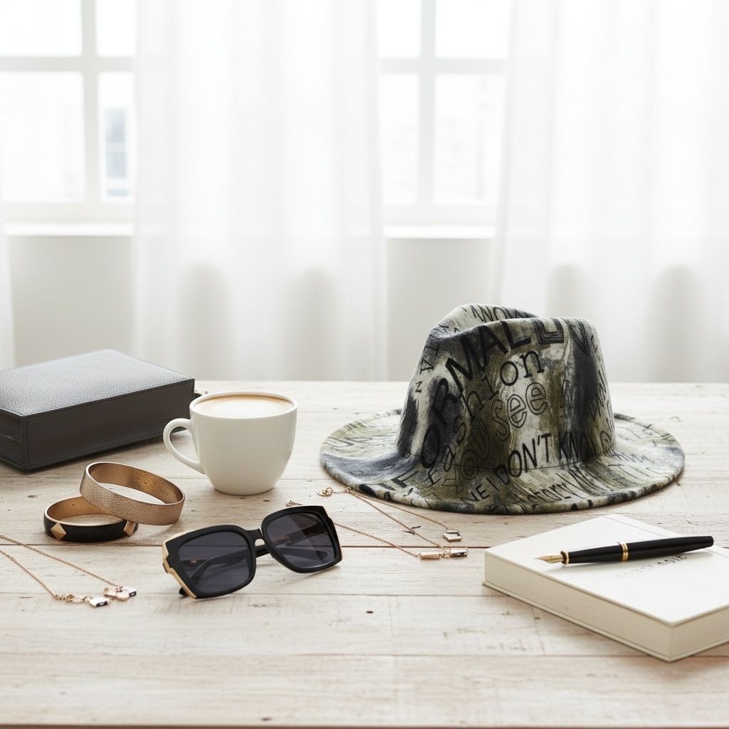 Fashion Fedora Hat Olive Green Black Tie Dye Graffiti Trendy Casual Accessory