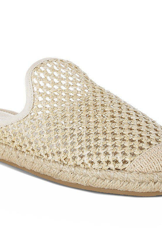 Nongai Raffia Espadrilles Mules