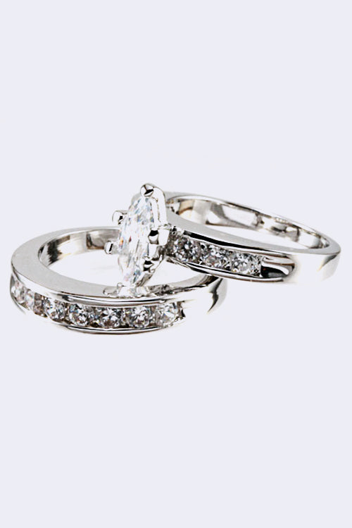 Statement Double Ring with Cubic Zirconia – Stylish Fashion Jewelry