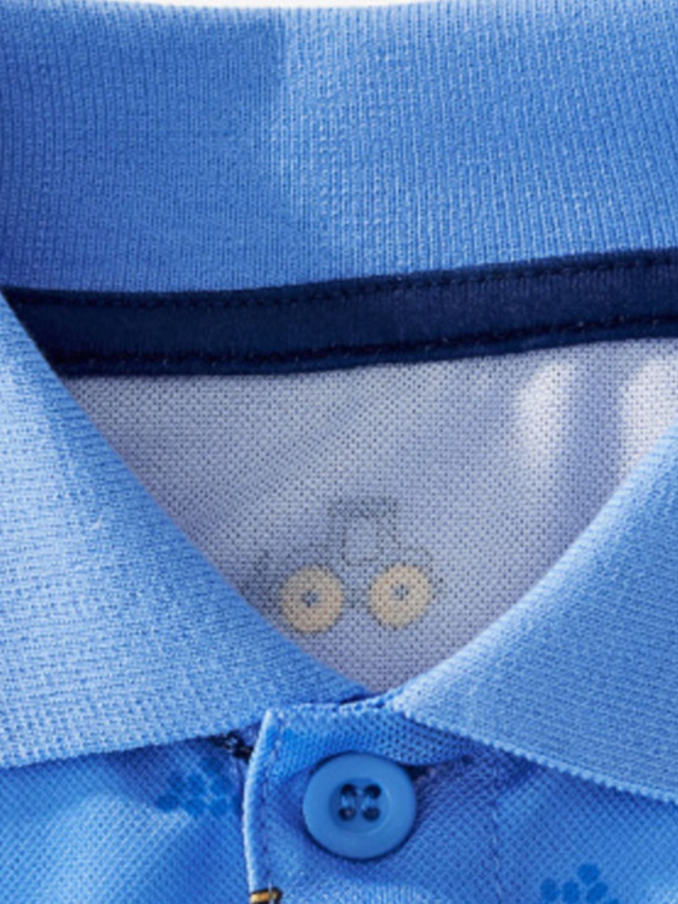 Children's Cartoon Excavator Print Short Sleeve Polo T-Shirt