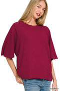 Double Knit Short Sleeve Top