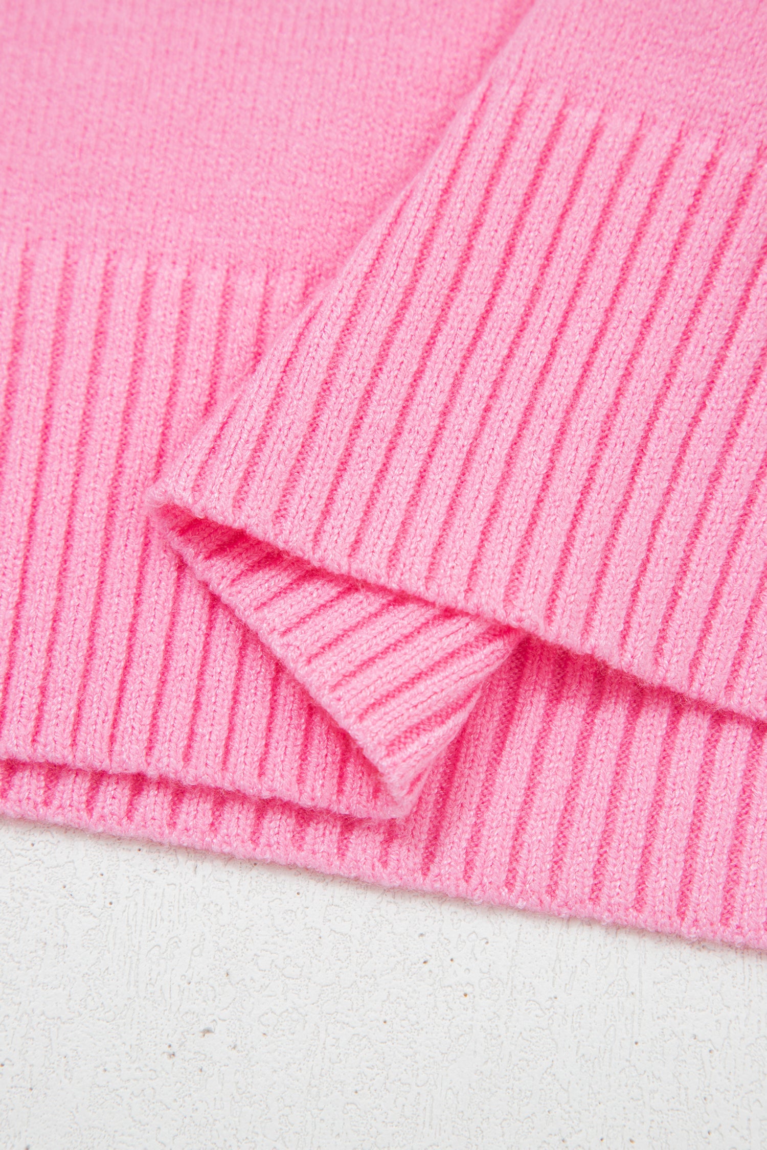 Pink Valentine Heart Graphic Cropped Short Sleeve Sweater