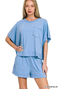 Exposed Seam Boxy Top & Shorts Set
