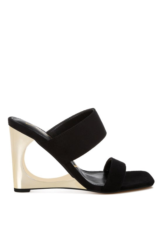 Zimeski Sculpted Wedge Slip-On Sandals