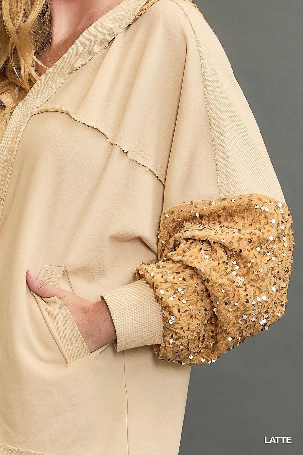 Sequined French Terry Jacket
