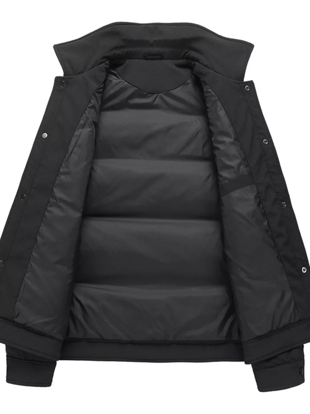 Men's Plus Size Snap Down Puffer Jacket