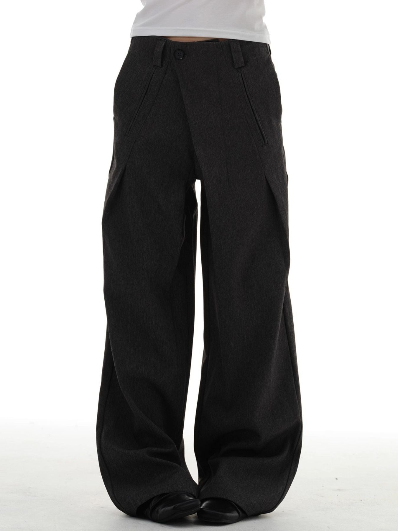 Men's Plus Size Wide Leg Pleated Pants