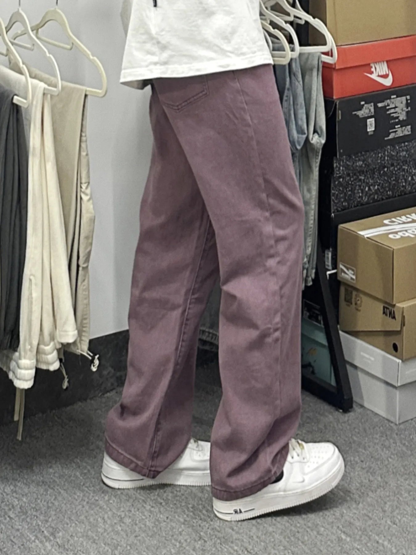 Men's Full Size Wash Loose Fit Jeans Plus Size