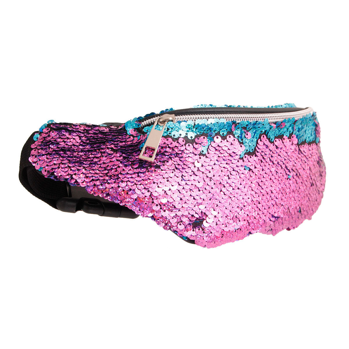 Sequin Fanny Pack Blue to Purple Trendy Fashion Accessory