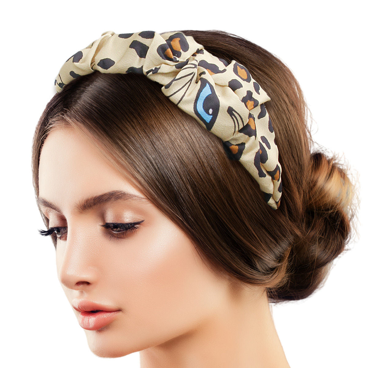 Headband Ultrasoft Gold Leopard Print Stylish Fashion Accessory