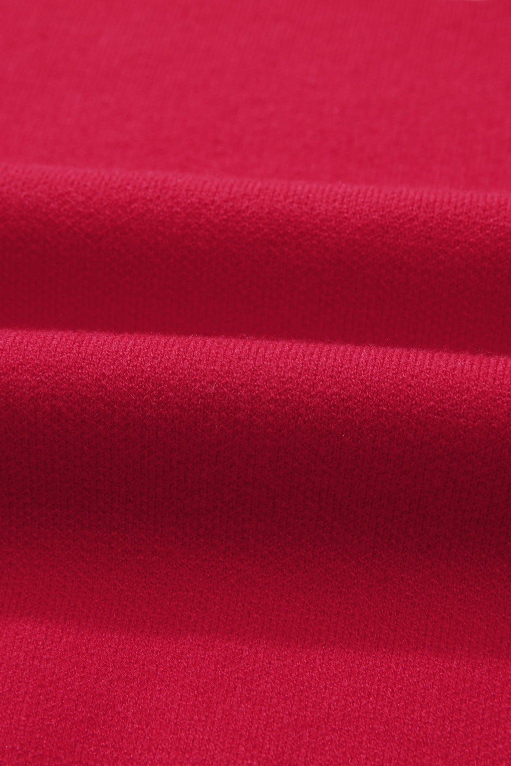 Fiery Red HO HO HO MERRY CHRISTMAS Drop Shoulder Loose Sweater
