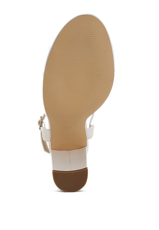 Perta Clear Strap Block Heel Sandals