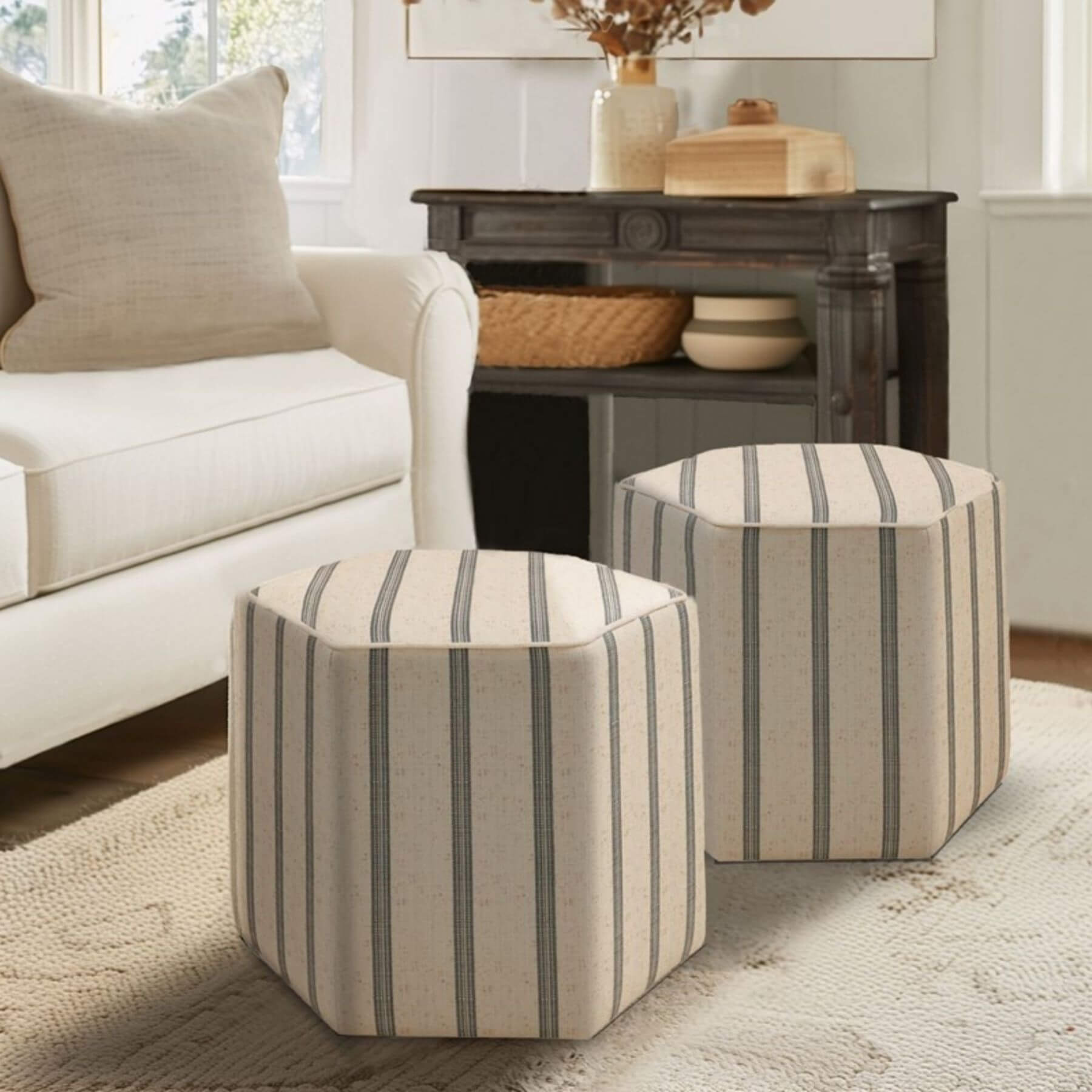 Martha Stewart Ellen Accent Ottoman