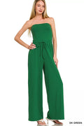 Tube Top Jumpsuit with Drawstring Waist