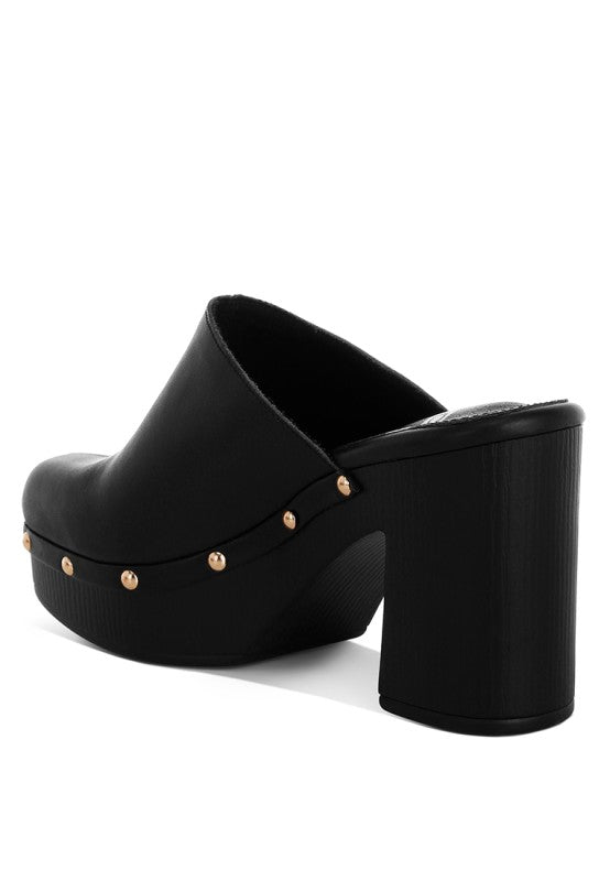 Benji Recycled Leather Clogs