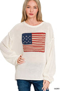 American Flag Crew Neck Sweater
