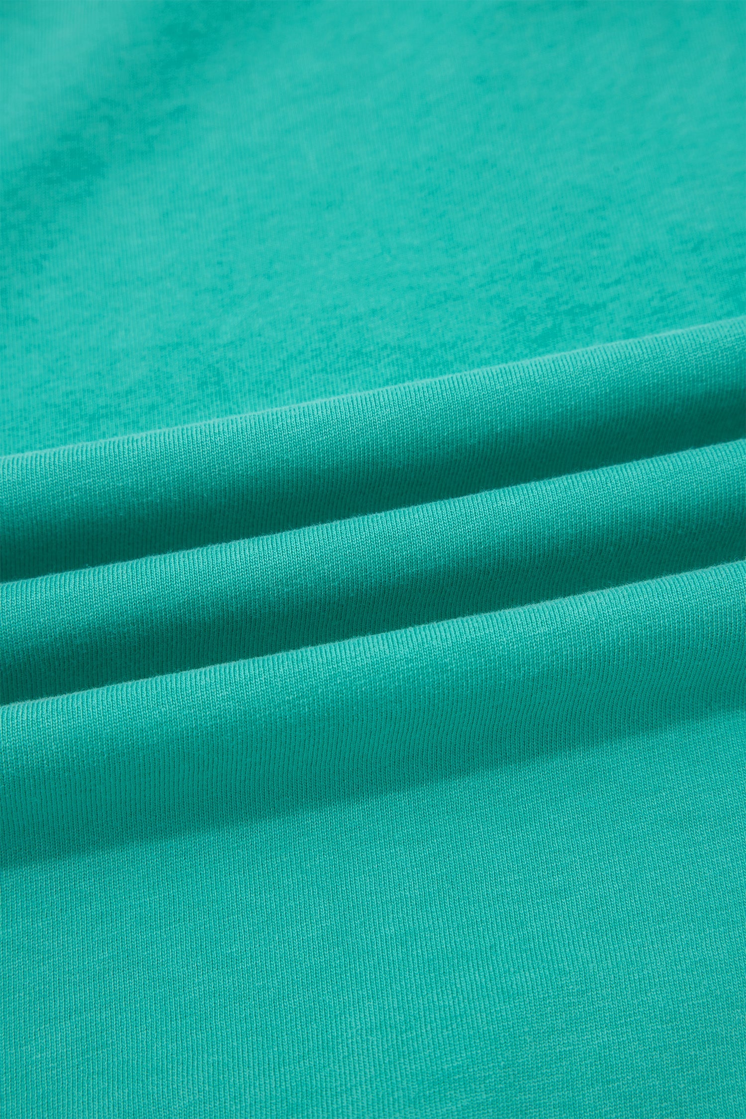 Sea Green Mineral Wash Drawstring Elastic Waist Raw Hem Loose Pants