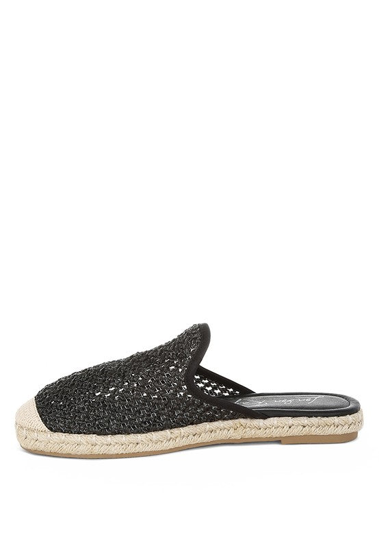 Nongai Raffia Espadrilles Mules