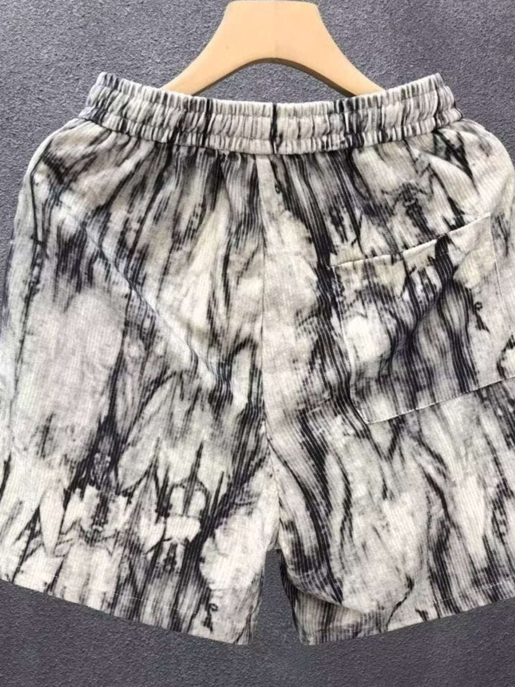 Men's Plus Size Tie-Dye Elastic Waist Shorts