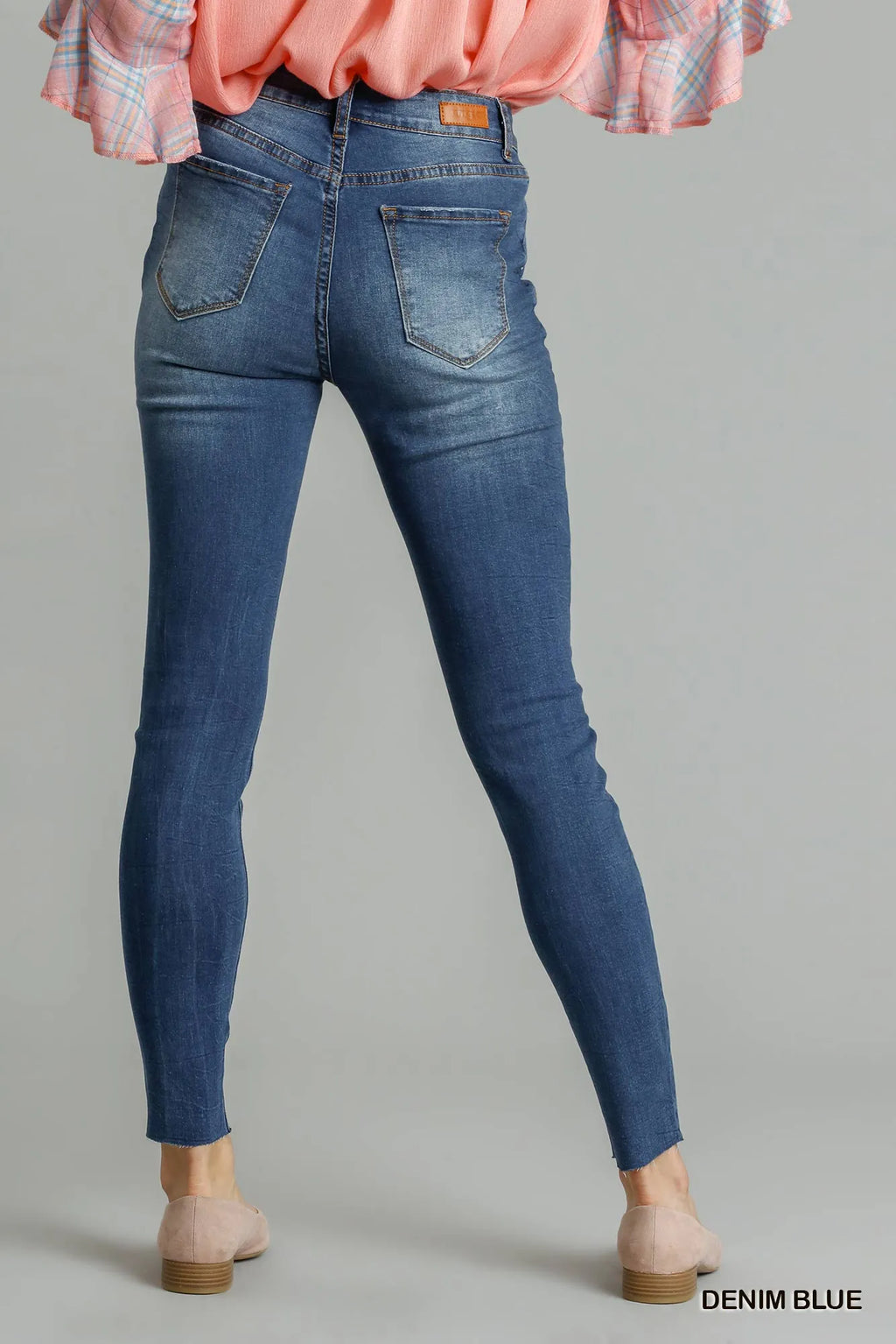 Distressed Skinny Jeans with Pockets