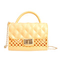 Fashion Handbag Yellow Jelly Mini Top Handle Crossbody Chic Stylish
