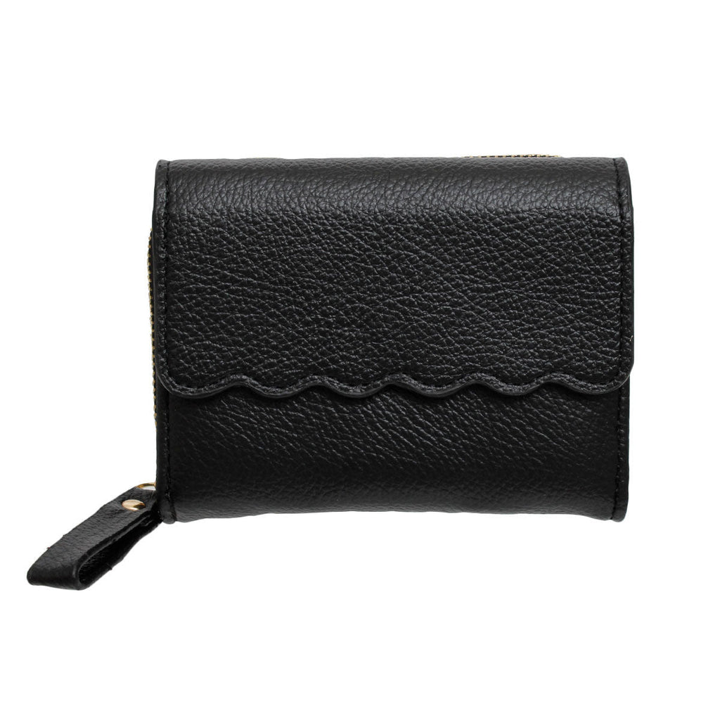 Women’s Accordion Wallet Black Snap Cardholder Stylish and Chic