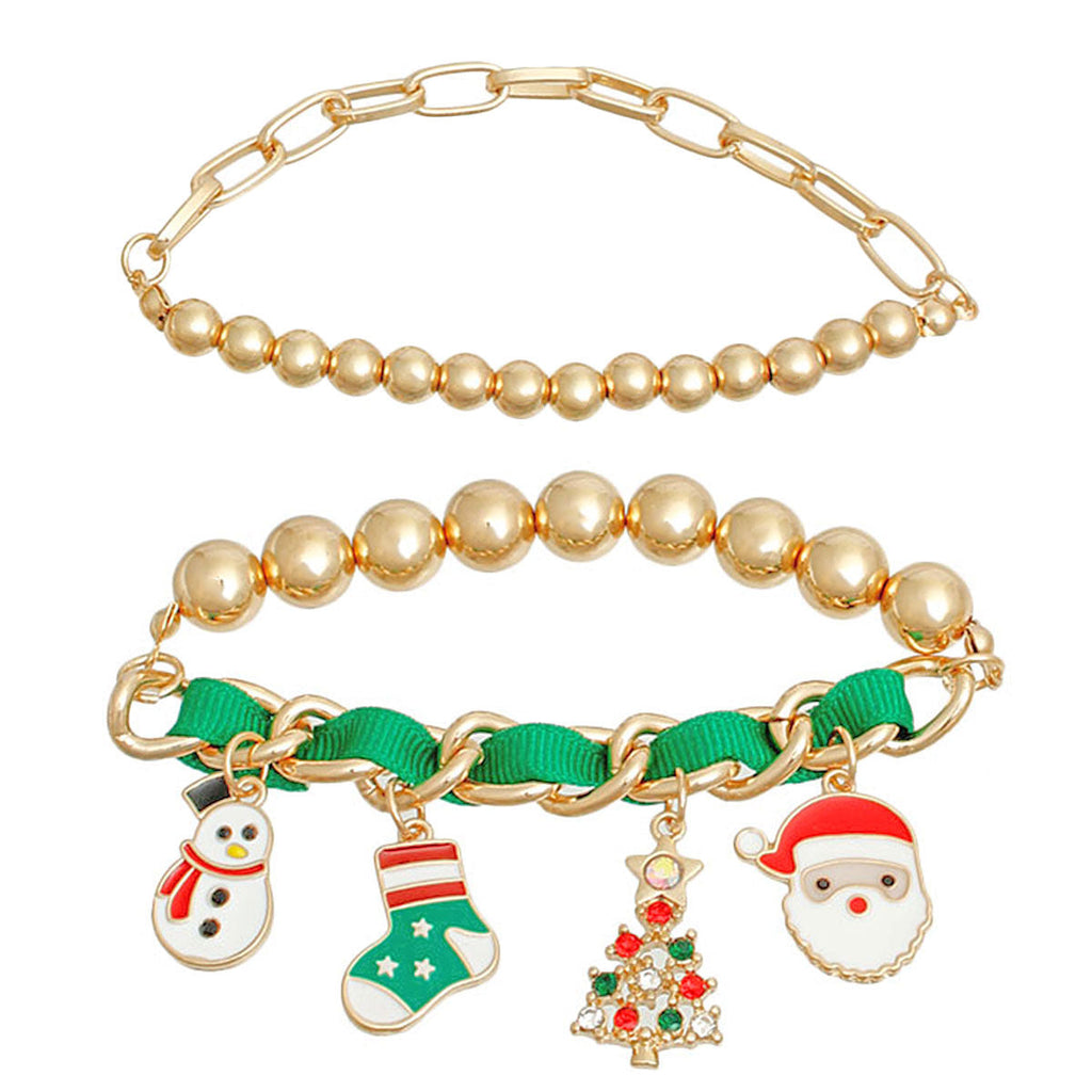 Bracelets Green Xmas Stocking Stylish Fashion Accessories