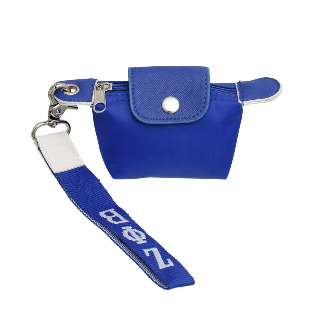 Nylon Mini Pouch Wristlet Strap in Sorority Blue – Stylish Casual Accessory