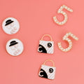 Charm Stud Earring Set Gold Designer-Inspired Stylish Lady Bag No.5