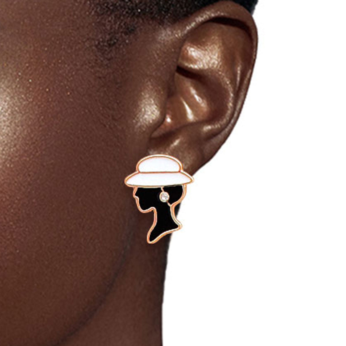 Stud Earring Set 3Pcs Designer-Inspired Lady Silhouette and Charm Stylish Studs