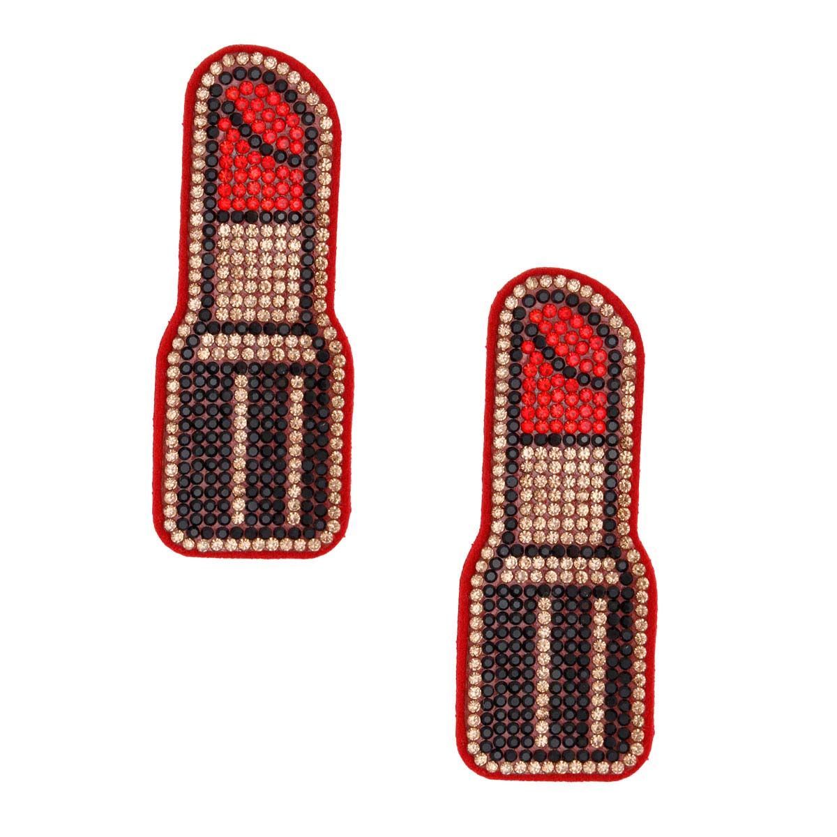 Statement Red Lipstick Earrings Stylish Fashion Jewelry Accessory