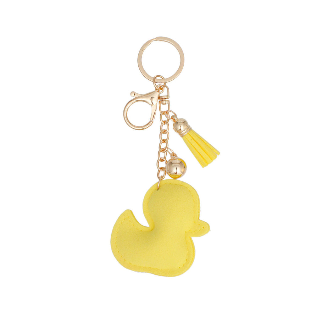 Rhinestone Yellow Ducky Keychain Bag Charm Trendy Fashion Accessory