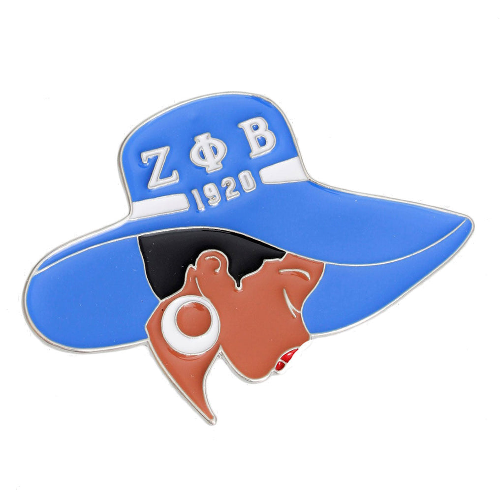 Hat Pin Blue and White Greek Letter Stylish Accessory