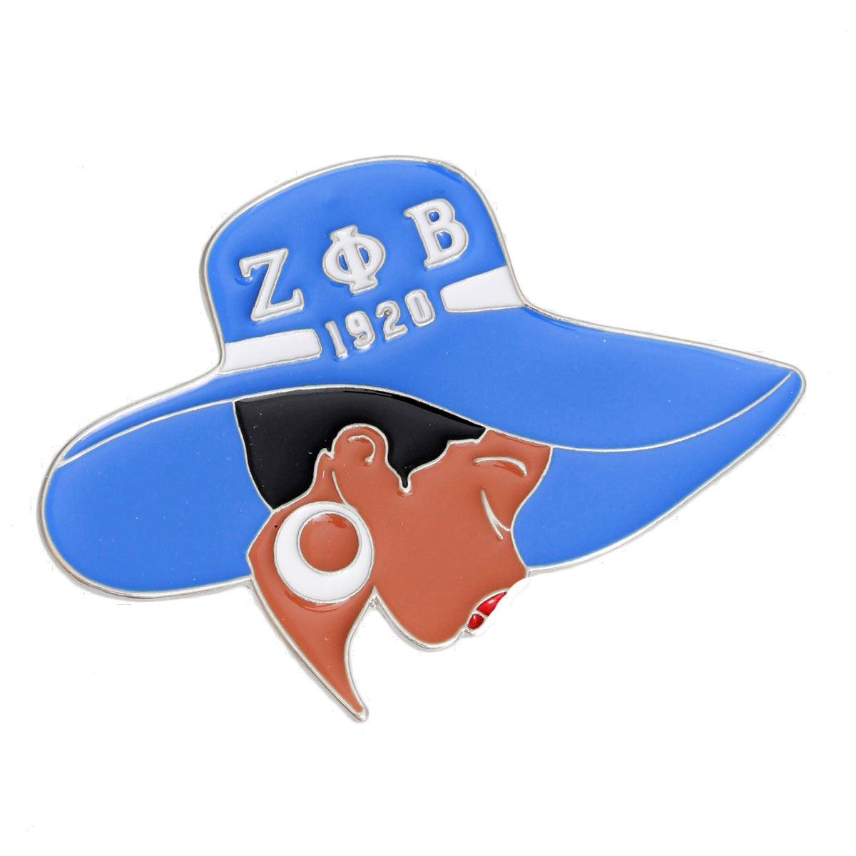 Hat Pin Blue and White Greek Letter Stylish Accessory
