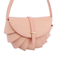Fashion Handbag Blush Pleated Semicircle Crossbody Stylish Chic Accessory