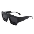 Women’s Sunglasses Black Flat Top Irregular Square Stylish Chic Eyewear