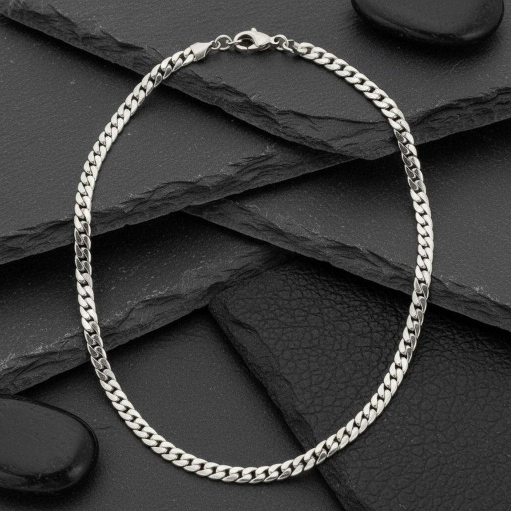 Men’s Stainless Steel 8mm Miami Chain Necklace 24in – Stylish Fashion Jewelry