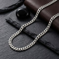 Men’s Stainless Steel 8mm Miami Chain Necklace 24in – Stylish Fashion Jewelry