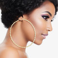 Large Twisted Gold Hoop Earrings Stylish Statement Jewelry for Women